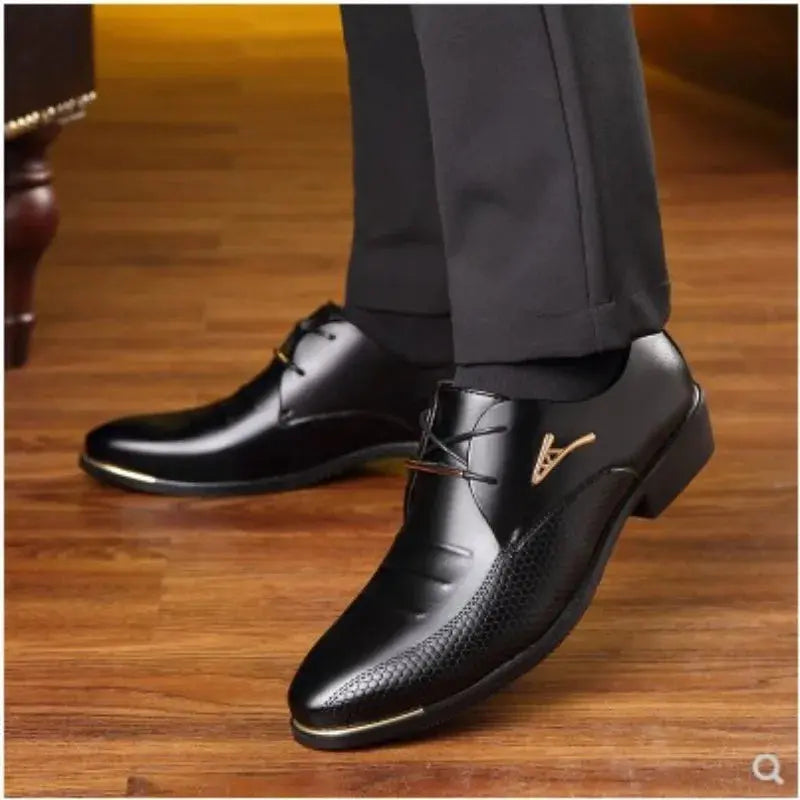 Brand Large48 Men Shoes Autumn Men's88 Business Dress Leather Shoes8 Fashion Casual Shoes Pointed Leather Shoes Social Shoe Male - Premium  from My Store - Just $54.99! Shop now at thekodaonline