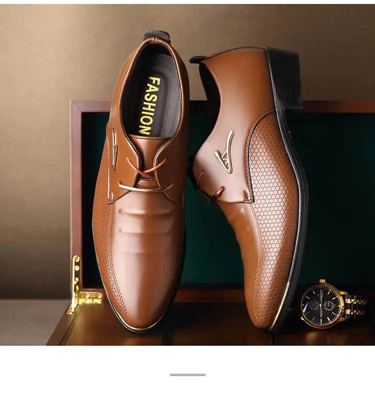 Brand Large48 Men Shoes Autumn Men's88 Business Dress Leather Shoes8 Fashion Casual Shoes Pointed Leather Shoes Social Shoe Male - Premium  from My Store - Just $54.99! Shop now at thekodaonline