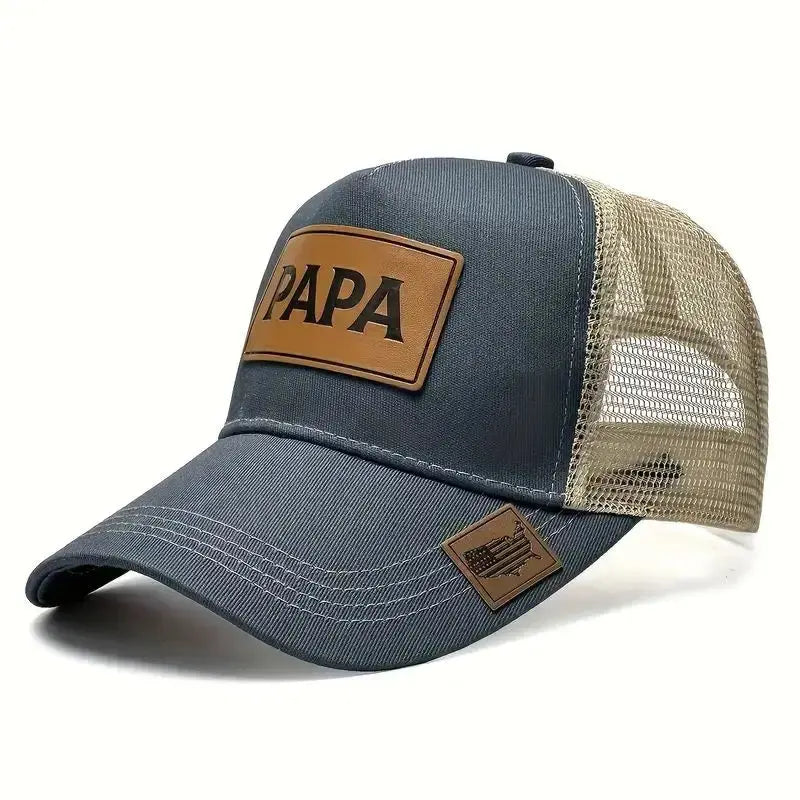 1pc "PAPA" Embroidered Mesh Back Cap, Adjustable Snapback, Comfortable, Outdoor Casual Hat For Dads - Premium  from My Store - Just $25.99! Shop now at thekodaonline