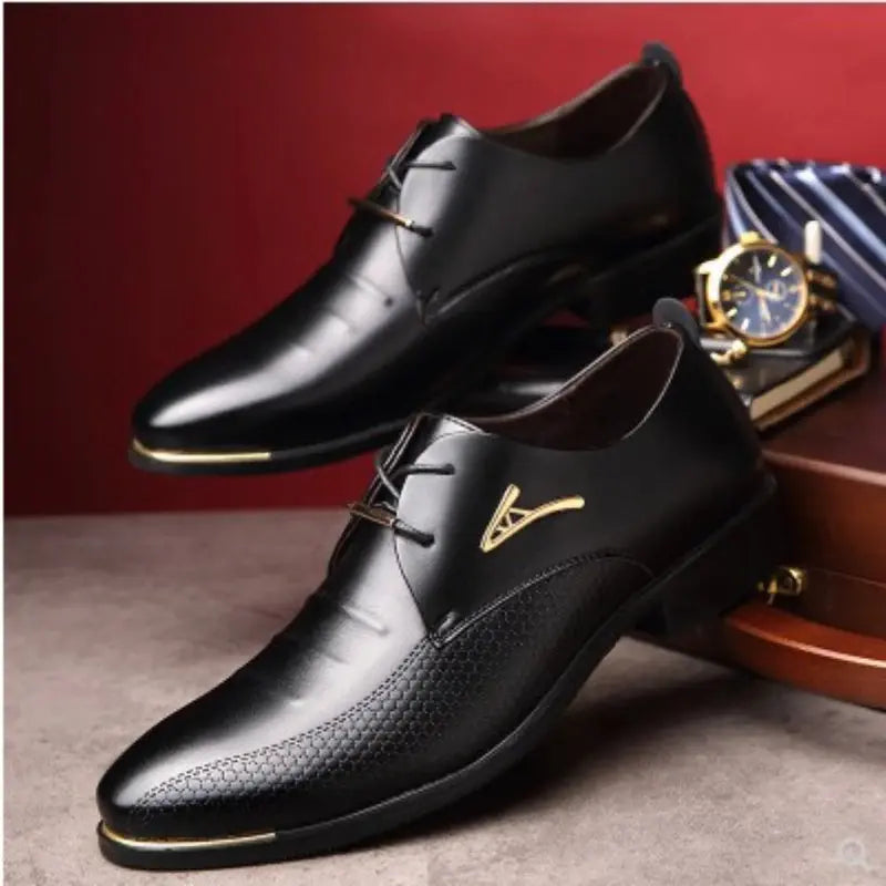 Brand Large48 Men Shoes Autumn Men's88 Business Dress Leather Shoes8 Fashion Casual Shoes Pointed Leather Shoes Social Shoe Male - Premium  from My Store - Just $54.99! Shop now at thekodaonline