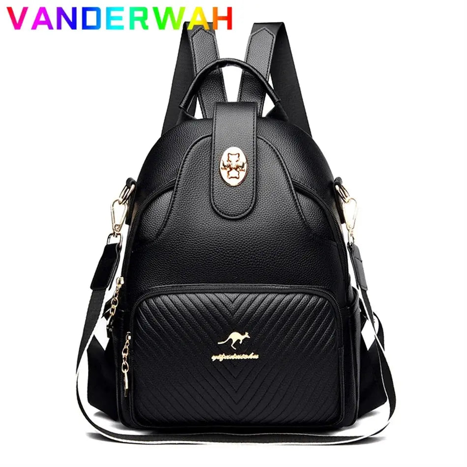 Designer Multifunctional Backpacks Women Fashion Anti theft Leather Travel Backpack Large Capacity School Bags for Teenage Girls | Best Price in 2024 at thekodaonline - Premium Cross body bag from thekodaonline - Just $59.99! Shop now at thekodaonline