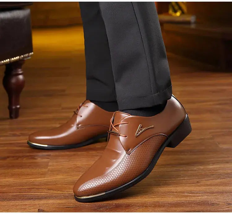 Brand Large48 Men Shoes Autumn Men's88 Business Dress Leather Shoes8 Fashion Casual Shoes Pointed Leather Shoes Social Shoe Male - Premium  from My Store - Just $54.99! Shop now at thekodaonline