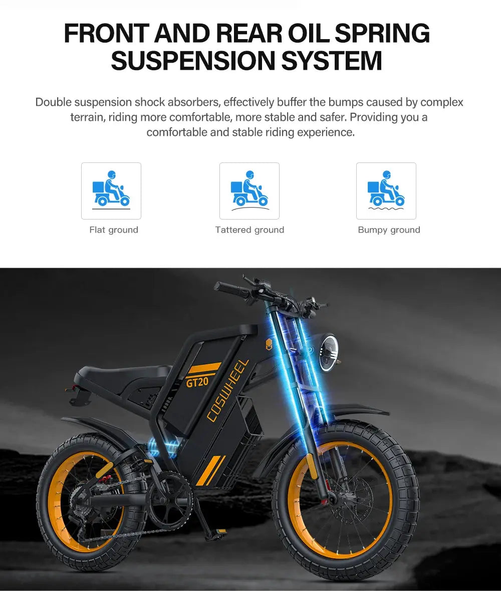 Adult Ebike 1500W Electric Motorcycle Mountain Bikes 20Inch Fat Tire 48V Electric bike Fatbike Adult Motorcycles Drit bike | Best Price in 2024 at thekodaonline - Premium Ebike from thekodaonline - Just $2499.99! Shop now at thekodaonline