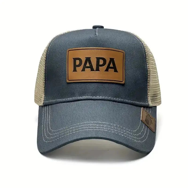 1pc "PAPA" Embroidered Mesh Back Cap, Adjustable Snapback, Comfortable, Outdoor Casual Hat For Dads - Premium  from My Store - Just $25.99! Shop now at thekodaonline