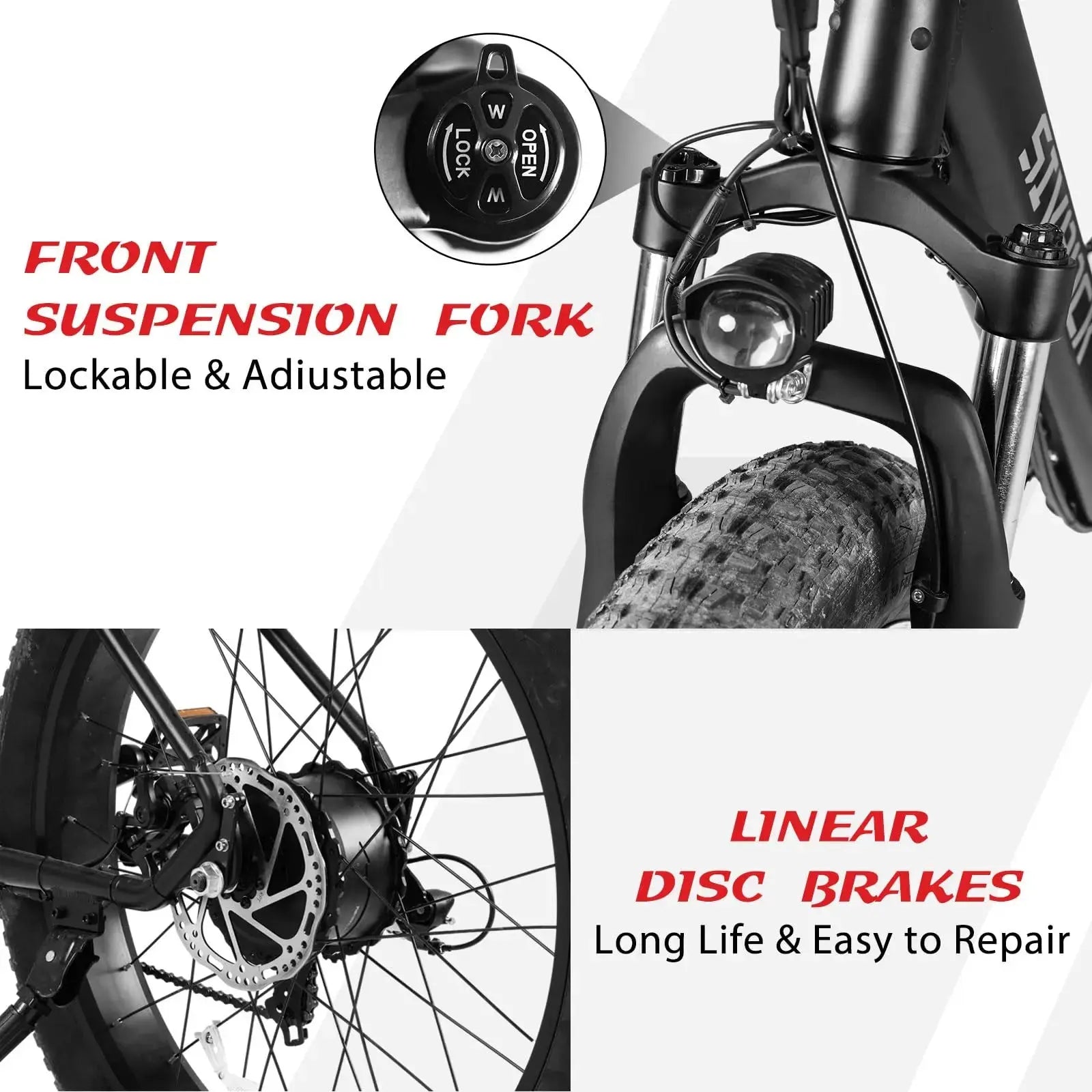 Electric Mountain Bike for Adults 25MPH 75Miles Range 750W Motor 48V 15Ah Ebike 26"x4.0" Fat Tire Shimano 7 Speed Hidden Battery - Premium  from My Store - Just $1495! Shop now at thekodaonline