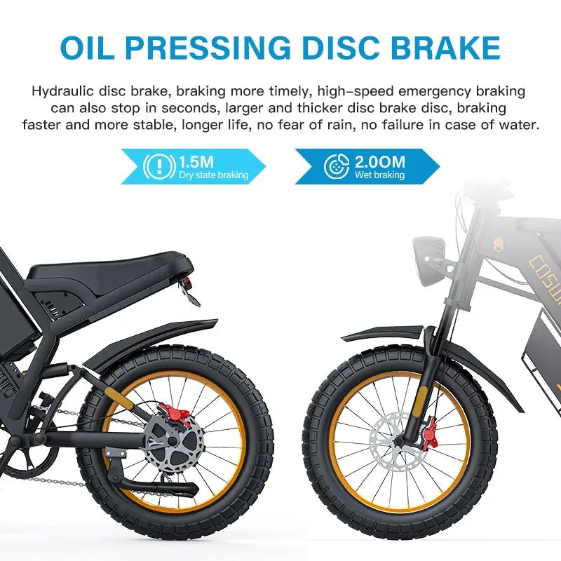 Adult Ebike 1500W Electric Motorcycle Mountain Bikes 20Inch Fat Tire 48V Electric bike Fatbike Adult Motorcycles Drit bike | Best Price in 2024 at thekodaonline - Premium Ebike from thekodaonline - Just $2499.99! Shop now at thekodaonline