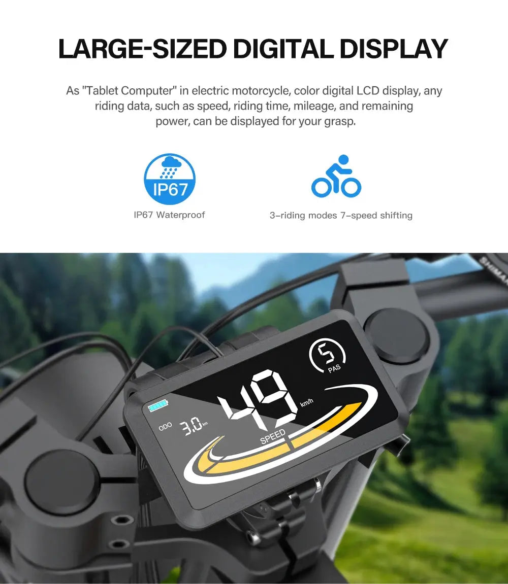 Adult Ebike 1500W Electric Motorcycle Mountain Bikes 20Inch Fat Tire 48V Electric bike Fatbike Adult Motorcycles Drit bike | Best Price in 2024 at thekodaonline - Premium Ebike from thekodaonline - Just $2499.99! Shop now at thekodaonline