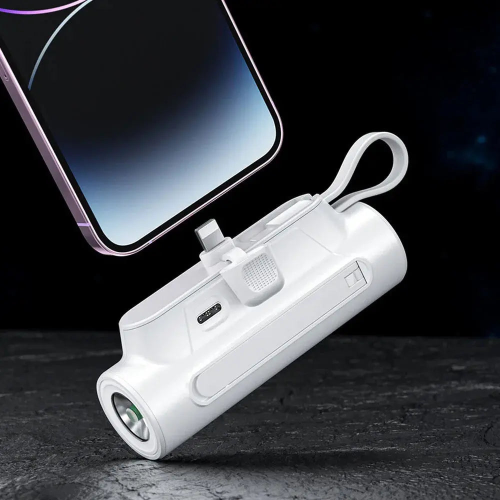 Mini Power Banks With Type-C And Lightnings Plug Flashlight Phone Holder Power Banks For Outdoor Activities - Premium Mini power banks from thekodaonline - Just $29.99! Shop now at thekodaonline