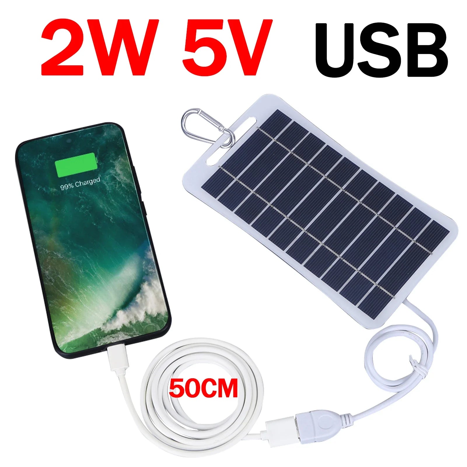 2W 5V Portable Solar Panel USB Mobile Phone Charging Panel Charge Stabilize Battery Charger for Power Bank Phone Outdoor Camping - Premium Solar panels from thekodaonline - Just $28.99! Shop now at thekodaonline