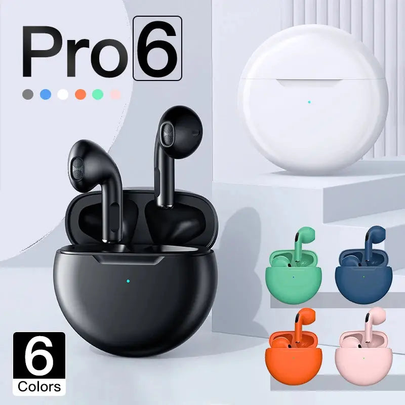 TWS Pro 6 Bluetooth Headphones Wireless Headsets Mini Pods Fone Bluetooth Noise Cancelling With Mic Hifi Earbuds For Sport - Premium  from My Store - Just $29.99! Shop now at thekodaonline