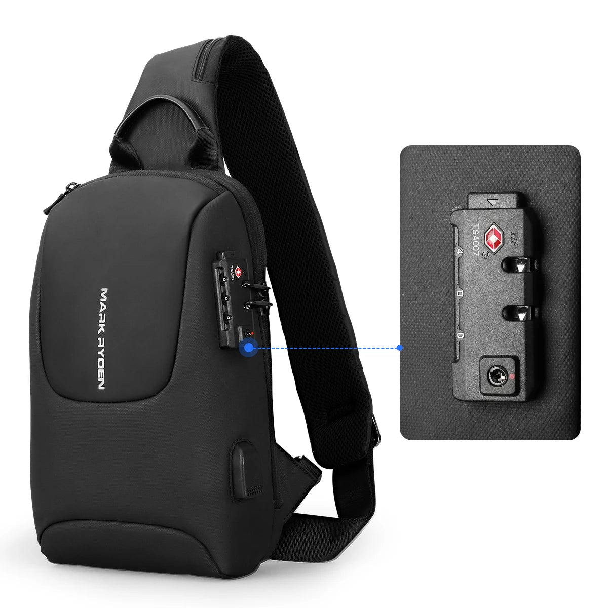 MarkRyden  Mini Bastion: anti-theft crossbody bag men's crossbody bag TSA anti-theft lock USB interface crossbody bag Sling bag - Premium Anti-theft bag from thekodaonline - Just $59.99! Shop now at thekodaonline