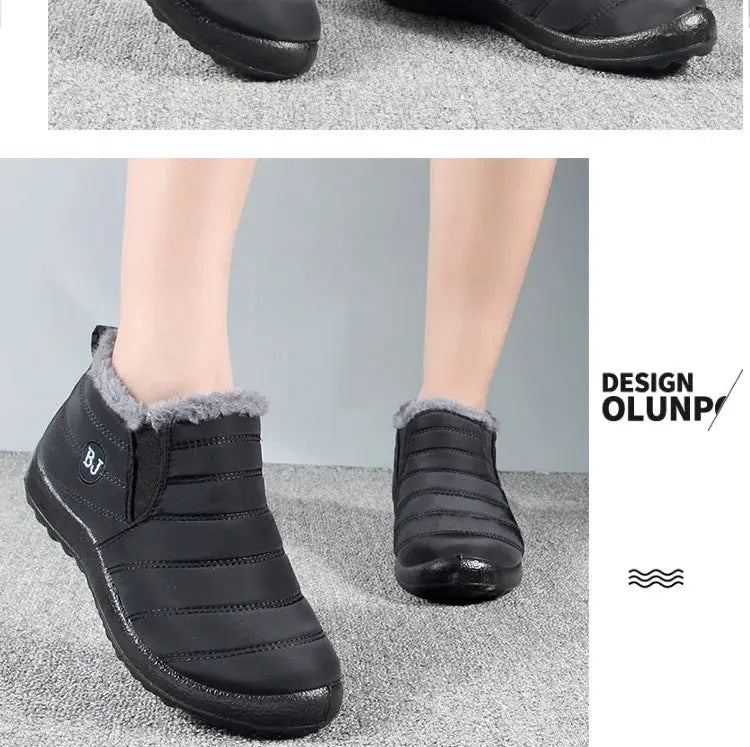 Snow Women Boots Fashion Unisex Shoes Slip On Platform Shoes For Women Ankle Boots Waterproof Plush Winter Shoes Botas Mujer - Premium Shoe from My Store - Just $39.99! Shop now at thekodaonline