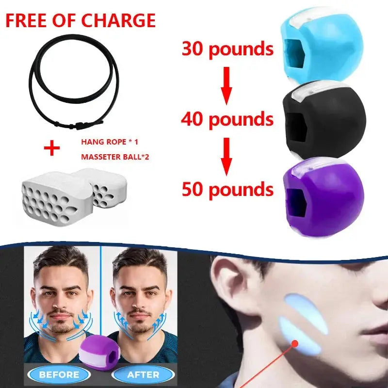 Silica Gel Face Fitness Ball  jaw exerciser for men for women ball Fitness Training Jawline exerciser ball Fitness Training thekoda.online