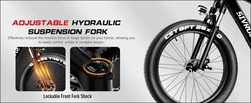 Hydraulic suspension fork for a bicycle or mountain bike.