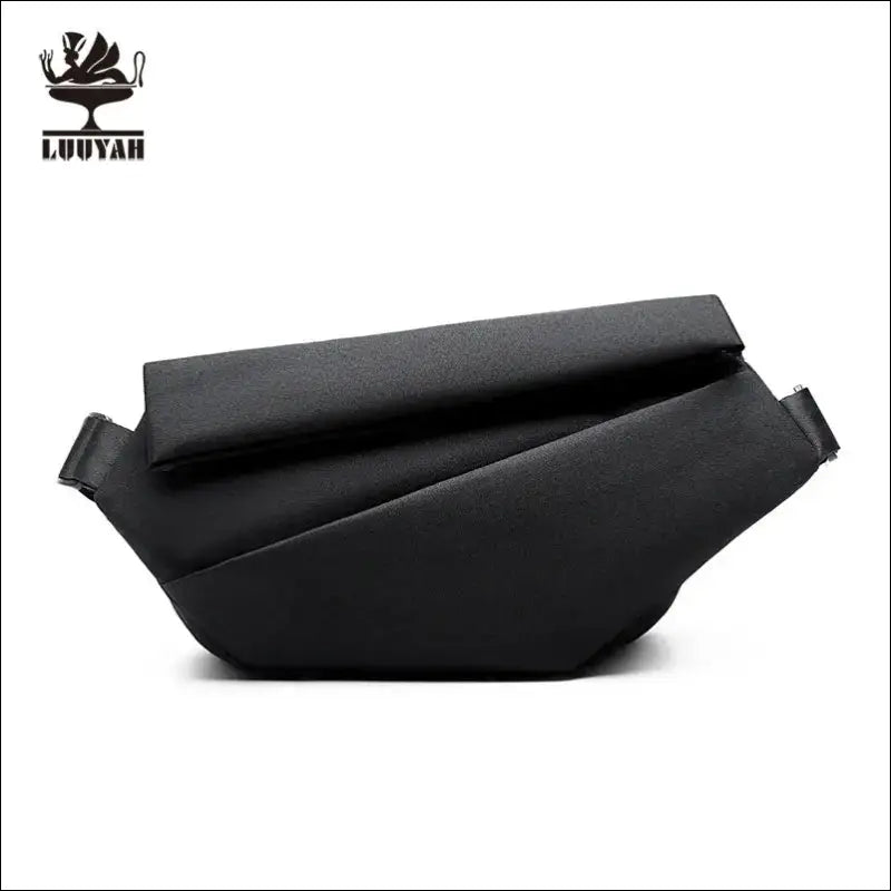 Black angular bowl or container with folded edges.